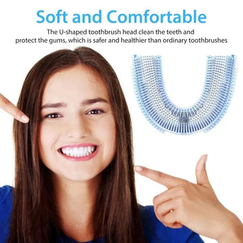 U-Shape Sonic Toothbrush – Automatic Rechargeable Silicone Electric Toothbrush with LED Display