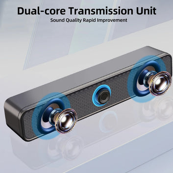 USB Powered PC Soundbar – 3D Surround Sound for Laptop & Desktop
