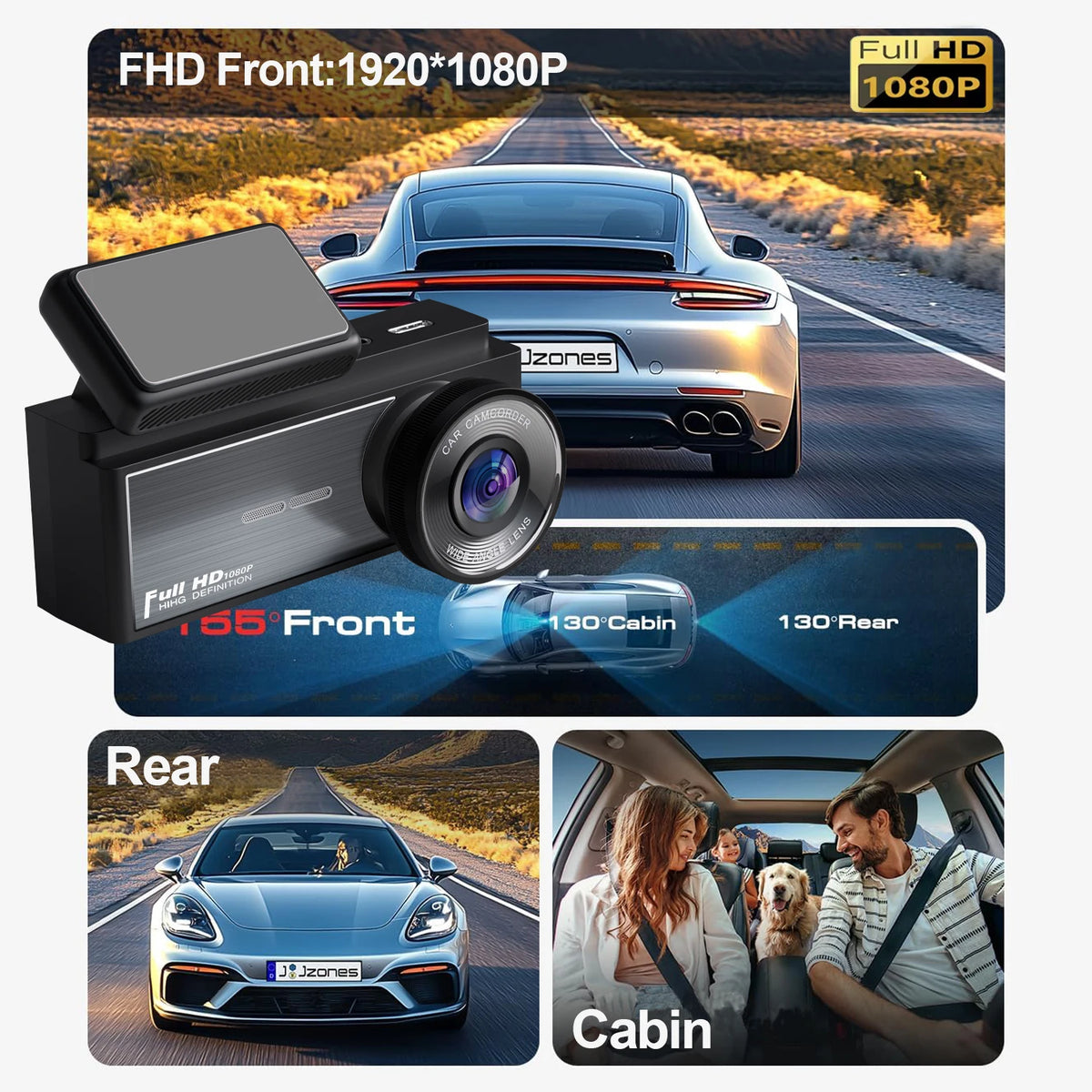 3 Channel WIFI Dash Cam 1080P Car Dvr Interior Vehicle Three Way Camera Mini DVRs Recorder Video Registrator Dashcam Camcord Digispots
