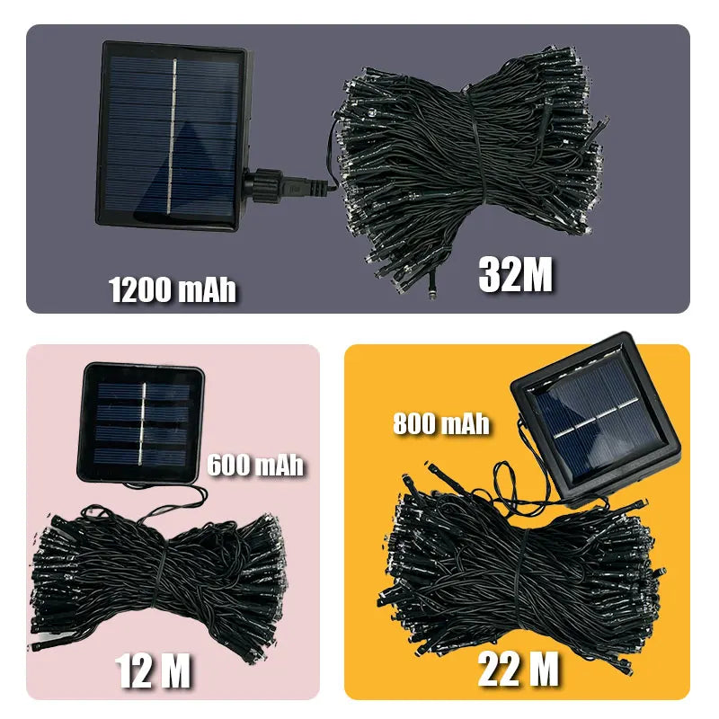 AlliLit Led Solar String Lights 8 Modes Fairy String Lamp Waterproof Garden Wedding Party Garland Christmas Decoration Digispots