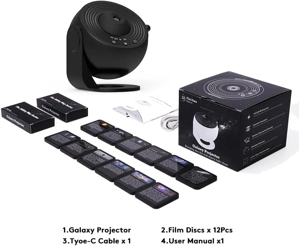 12-in-1 Star Projector Night Light – 4K HD Planetarium, 360° Rotate Galaxy Lamp for Kids & Bedroom Digispots