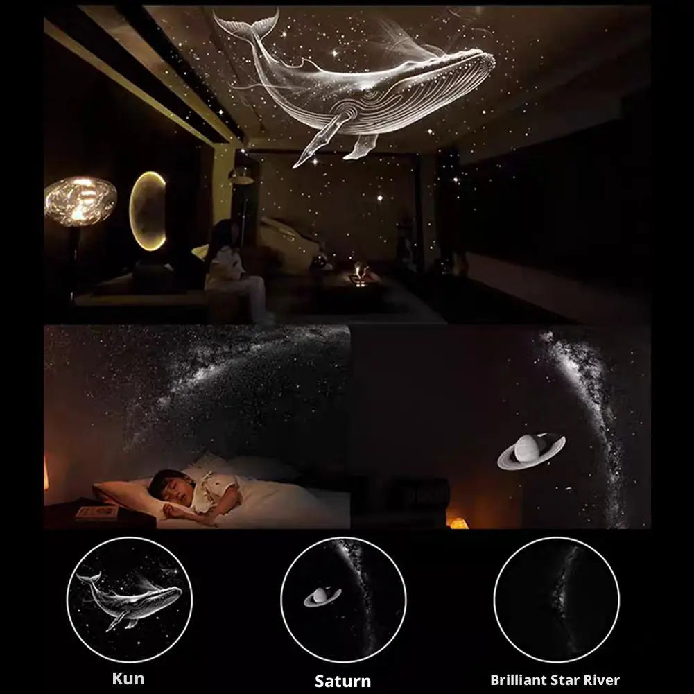 USB Night Light Starry Sky Projection Lamp Plug and Play Bullet Head Dimming 3 Modes LED Bedroom Atmosphere Lamp for Kids Room B Digispots