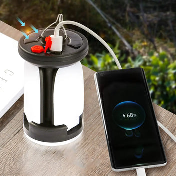 Solar LED Camping Lantern – 4500mAh Power Bank, 1000LM, 6 Modes, Foldable