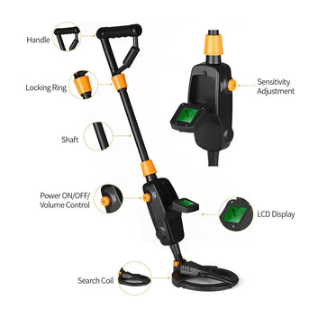 Metal Gold Detector – Waterproof Pinpointer Treasure Hunter with Vibration & Audio Alert