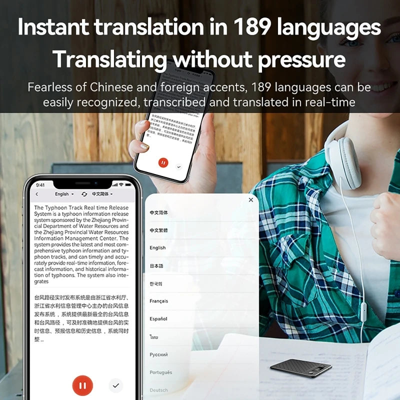 AI Voice Recorder with ChatGPT Smart Transcription Summarization and Translation Intelligent Audio Recorder for Lecture Meetings Digispots