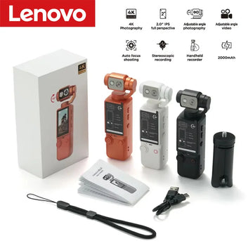 Lenovo 4K WiFi Sportkamera – Tragbar, Autofokus & Lange Akkulaufzeit